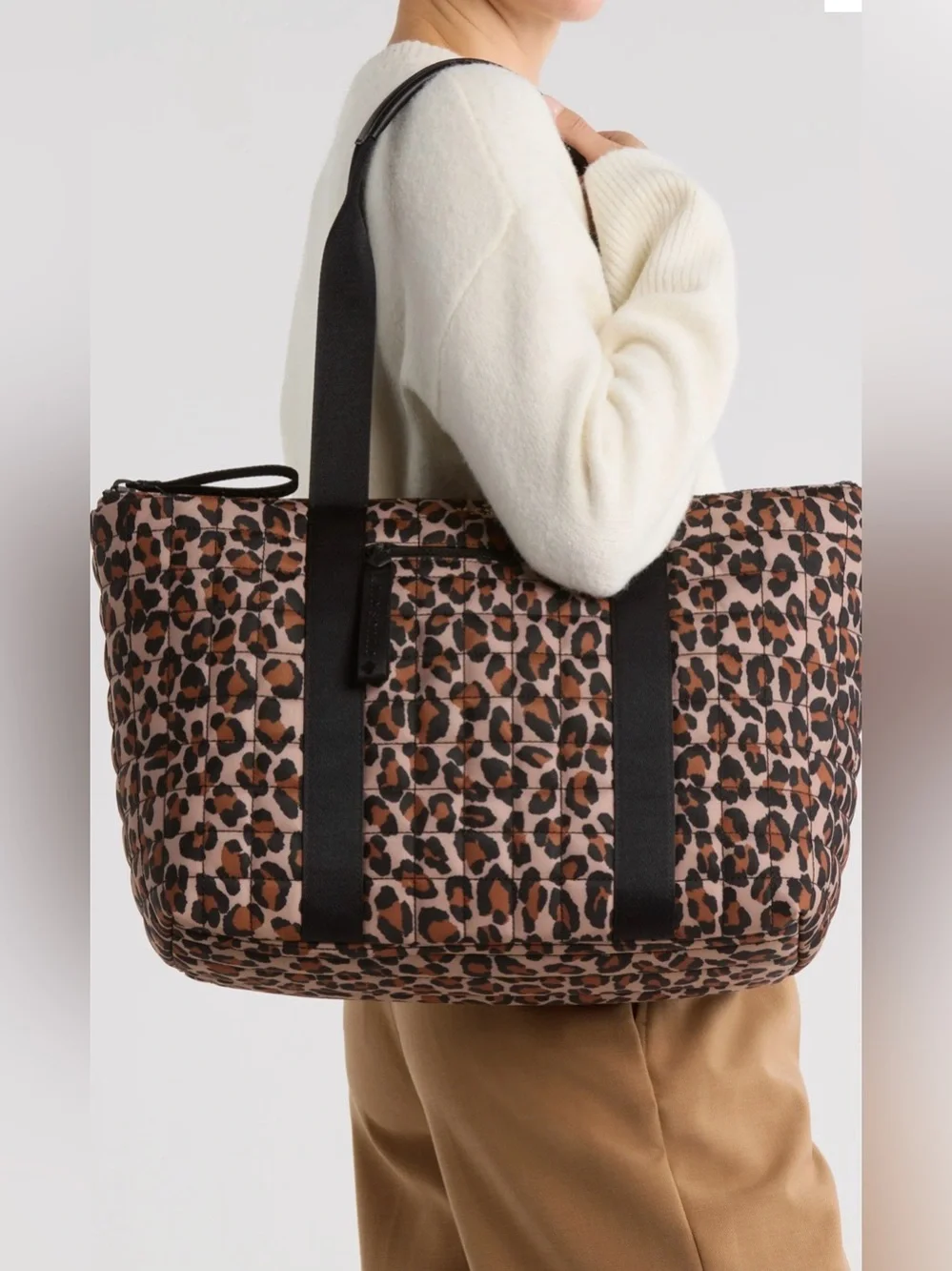 Kate Spade Camden Spotted Leopard Print Quilted Tote Bag